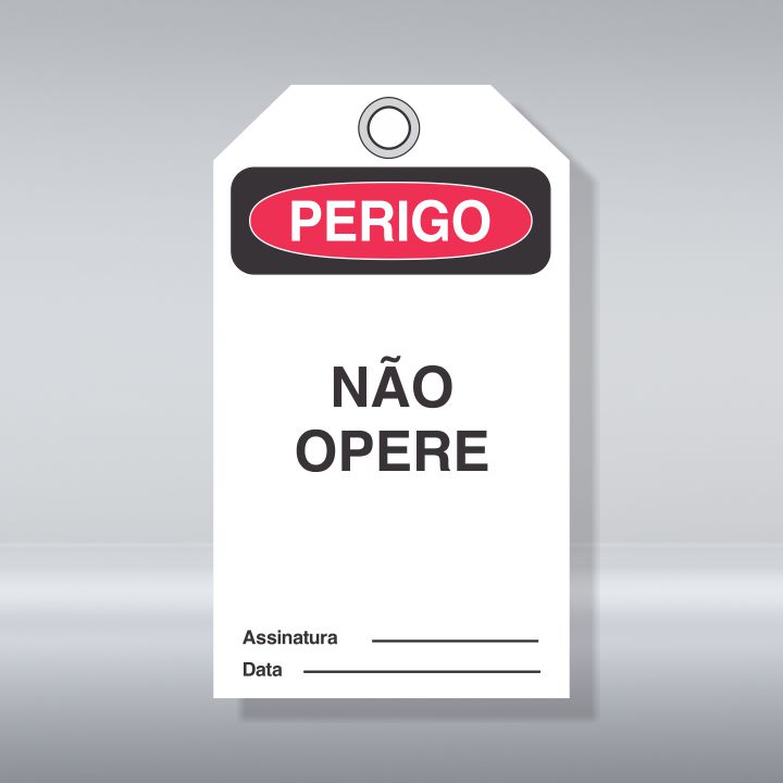 CARTÃO TRAVAMENTO PERIGO | NÃO OPERE